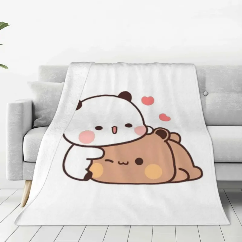 

Soft Blanket Travel Office Bubu Dudu Throw Blanket Love Cute Bear Flannel Bedspread Couch Chair Funny Sofa Bed Cover