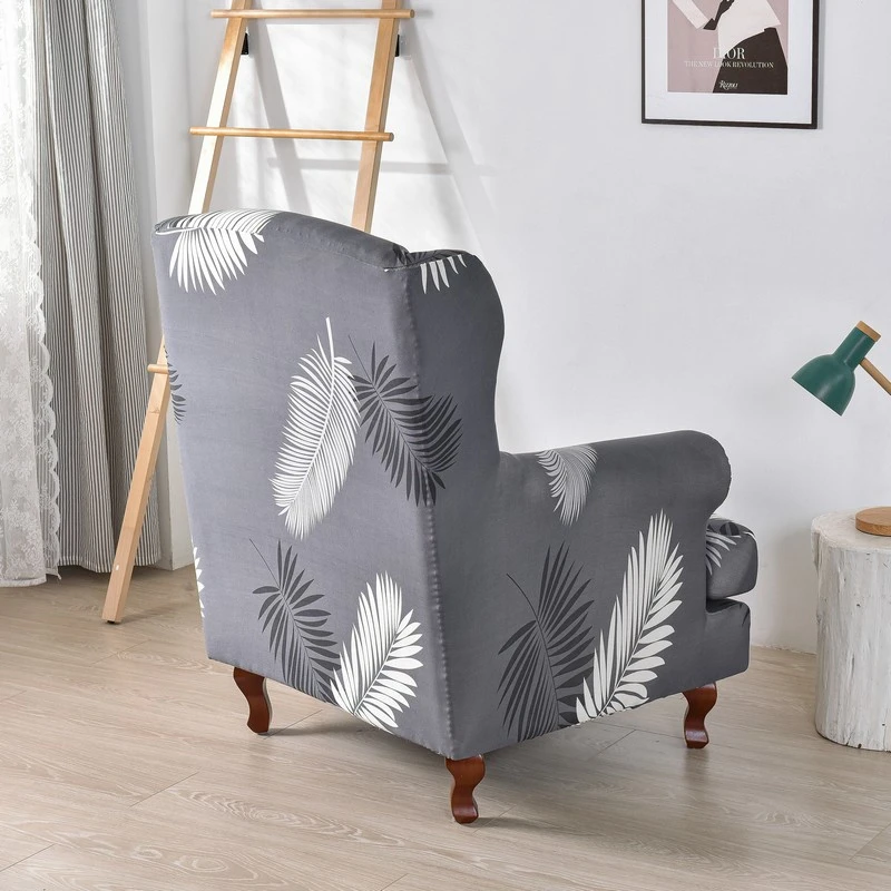 Soft Slipcover Machine Washable/skid Resistance Wingback Chair Cover