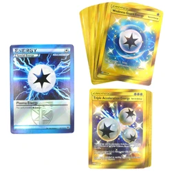 Cartes pokémon 60 entraîneur d'énergie 30 Mega EX 20v Max jeu Carte de combat commerce cartes de Collection brillantes jouets cadeaux pour enfants