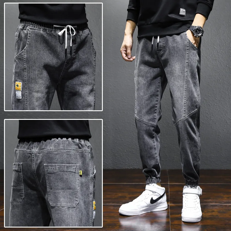 

Plus Size Jeans Men y2k Loose Jogger jeans Ankle-Length Denim Trousers s Streetwear Harem Jeans Cargo Pants