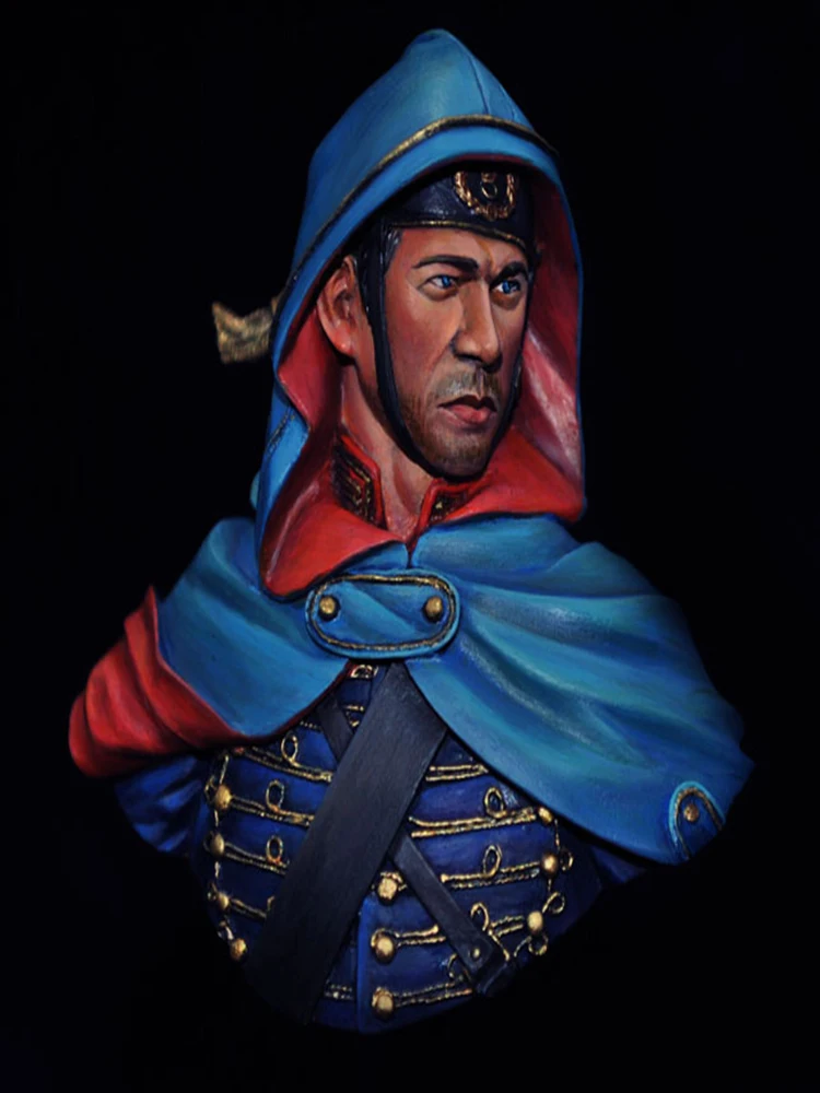 

Смоляный солдат 1/10, модель старого офицера кавалерии, солдат, бюст, несобранная Неокрашенная фигурка, набор для строительства