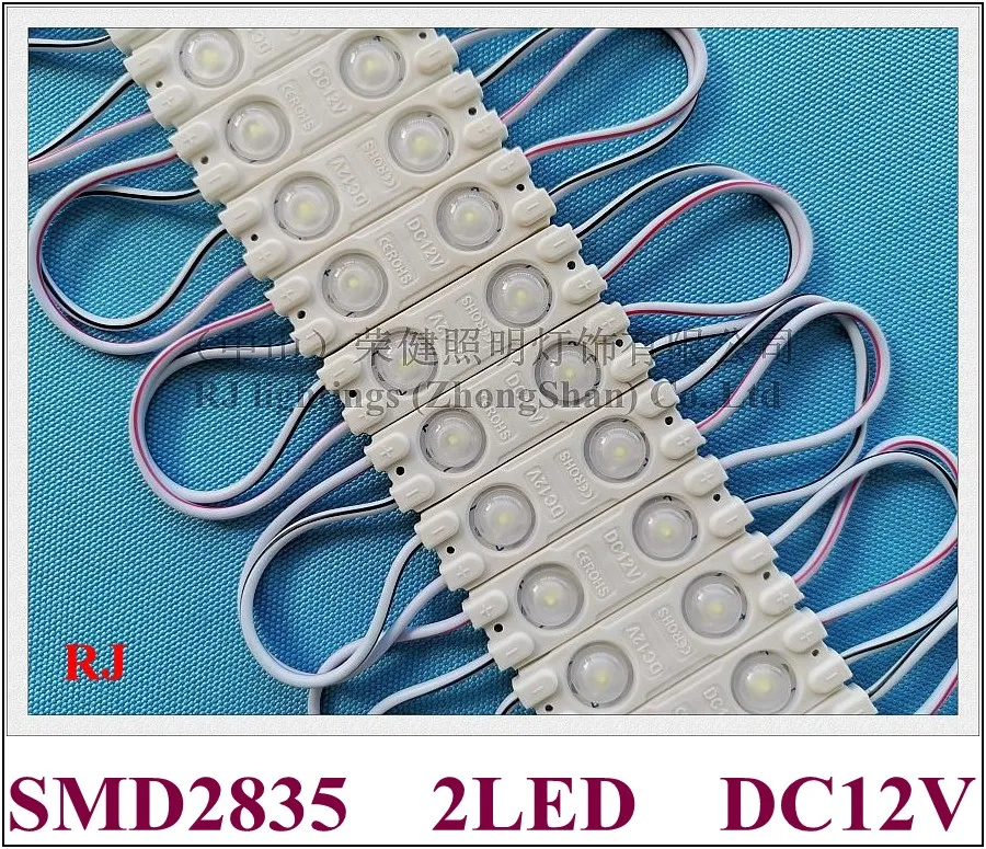 mini LED light module for small sign letter with lens aluminum PCB waterproof DC12V 40mm X 13mm X 4mm SMD 2835 2LED