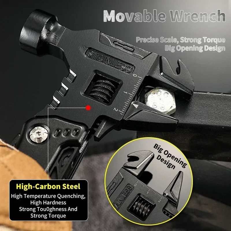 Multi functional adjustable open-end wrench combination universal folding pliers EDC tool Wrench universal folding pliers