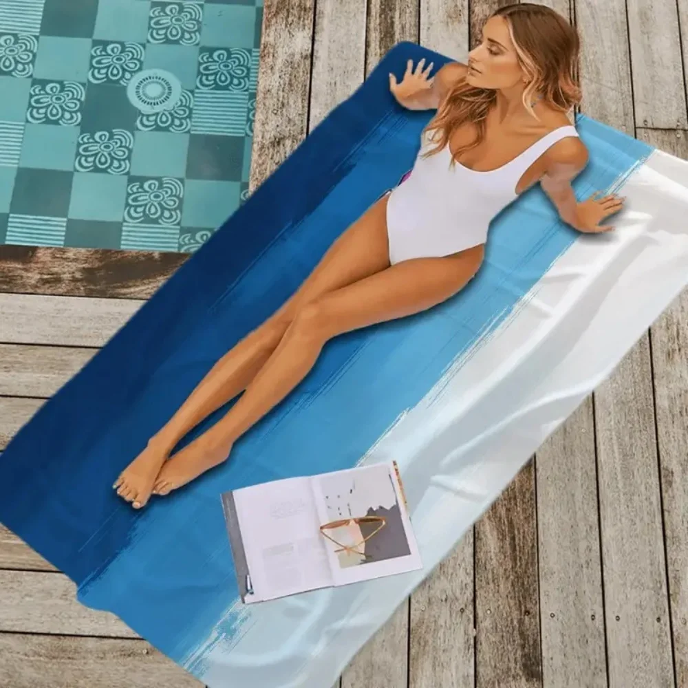 serviette de plage, microfibre, séchage rapide, absorbante, multiple activités