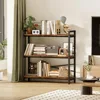 3 Tier Bookshelf 31.49" Width, Book Shelf Storage and Organization, Large Books Shelves for Home Living Room, Bookcases 2