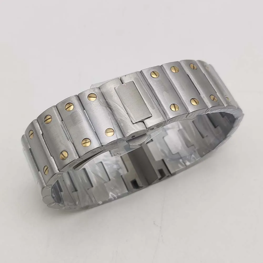 Men's New 38mm Automatic Mechanical Watch Case Fittings with Stainless Steel Strap for Calibre NH35 NH36 NH70, 27mm Dial
