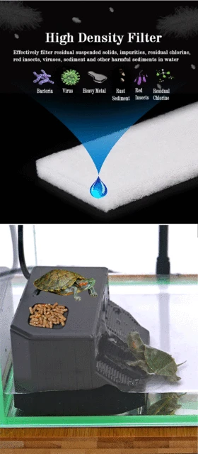 Filtro Interno Per Tartarughe 5W 500L/H - Filtro A Cascata Per Acquari Fino A 50L - Foto 4