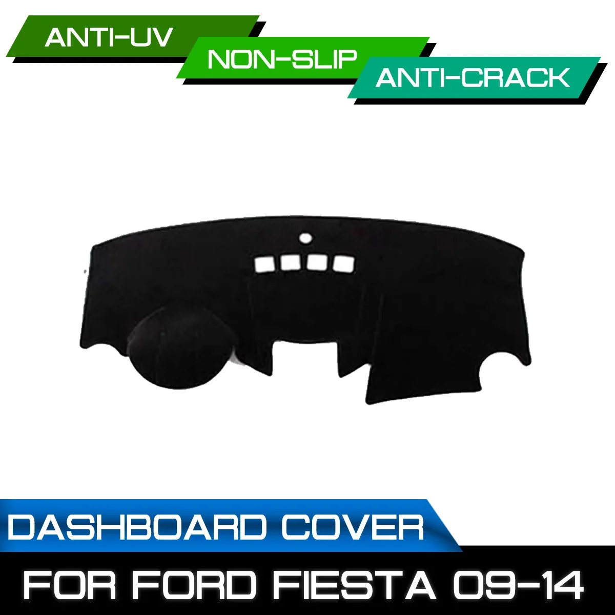 Tappetino Per Cruscotto Auto Tappetino Antiscivolo Antiscivolo Tappetino Per Protezione Uv Per Ford Fiesta 2009 2010 2011 2012 2013 2014