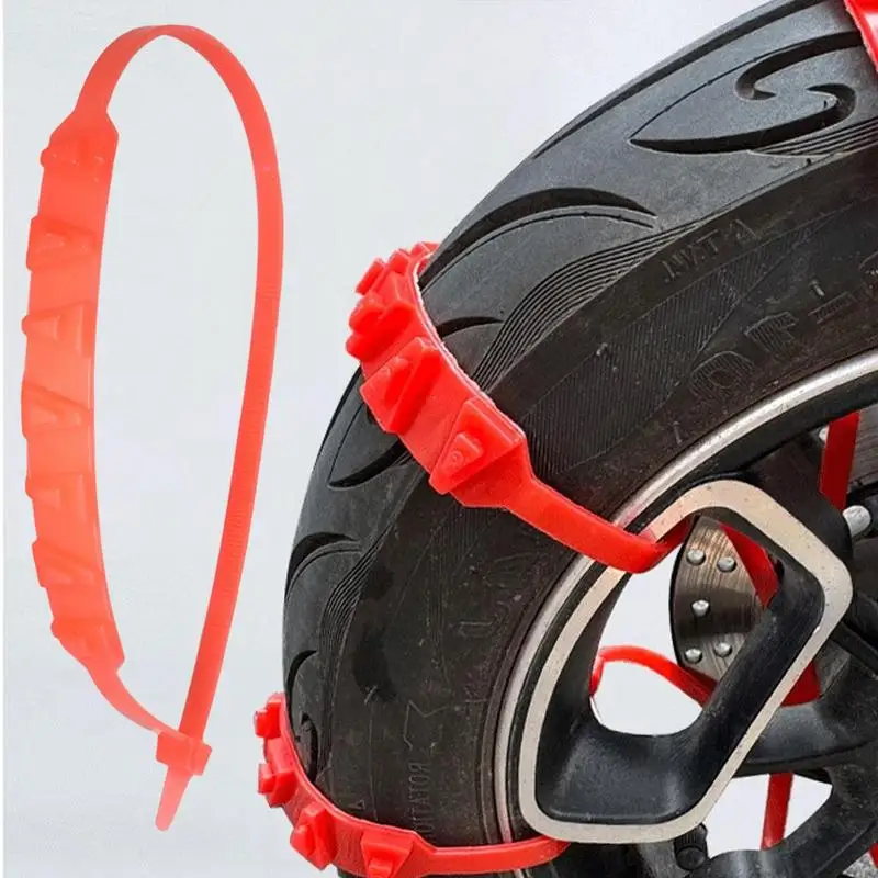 Motorcycle Snow Chains Nylon Electric Vehicle Anti-skid Belt With Storage Bag Anti Skid Car Tire Chains Extrication Chain For