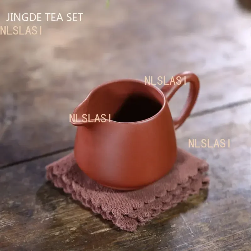 180ml Yixing Handmade Purple Clay Fair Cup Raw Ore Dahongpao Tea Separator Chinese Tea Set Accessories Household Zisha Tea Cup