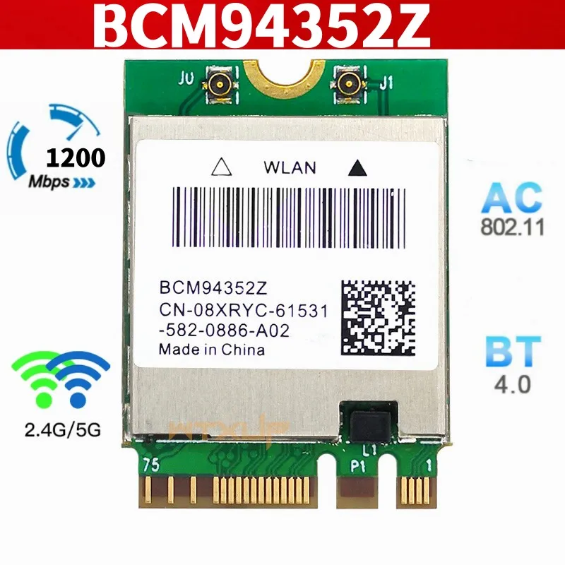Dual band Wireless Hackintosh BCM94352Z WIFI Card NGFF M.2 867Mbps
