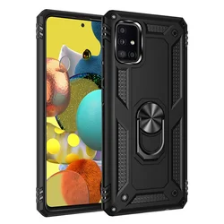 Fashion Armor Case with Metal Ring - Anti - Drop Shockproof Cover - S20 (Black)