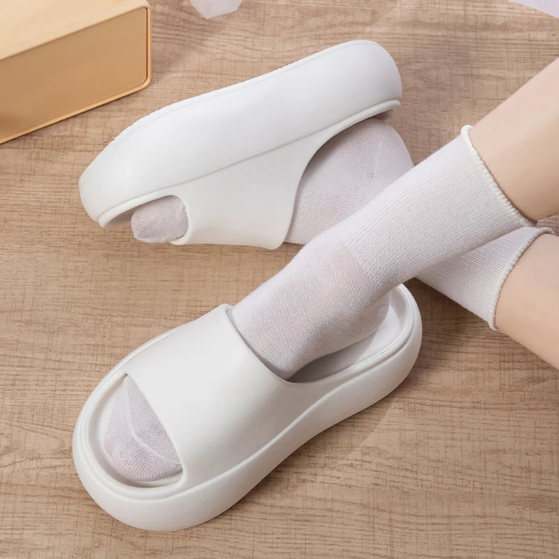 Thick Bottom Eva Slippers for Women Fashion Solid Color Platform Sandals Woman Summer 2025 Indoor Outdoor Non Slip Beach Slides 3