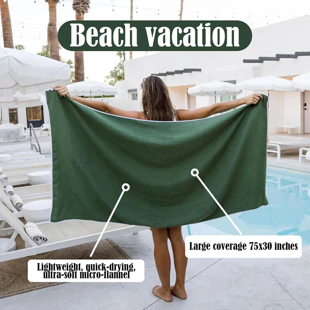 Multifunctional Outdoor Magnetic Bath Towel Coral Fleece Portable Magnet Towels Quick-drying Beach Towel Bathroom Accessories