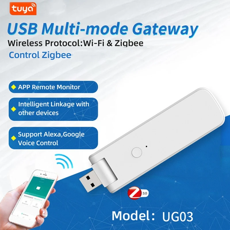

Беспроводной умный шлюз Tuya Zigbee, многорежимный Wi-Fi Шлюз для гостиной, кухни, спальни