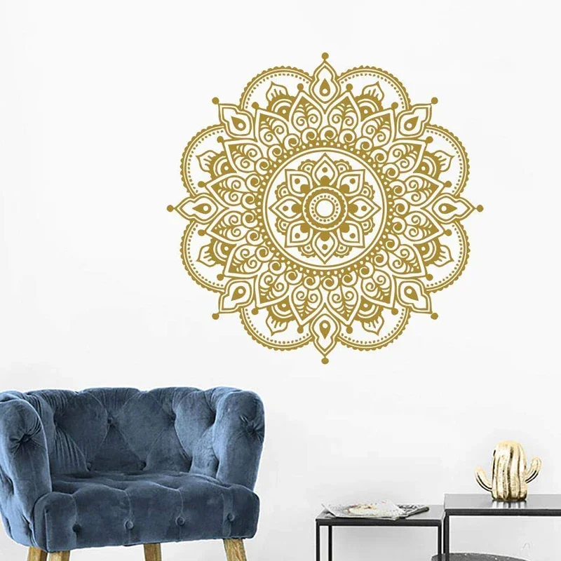 

Mandala Vinyl Stickers Home Decorations Living Room Symmetrical Structure Flowers Wall Decor Decals Boho Murals E705