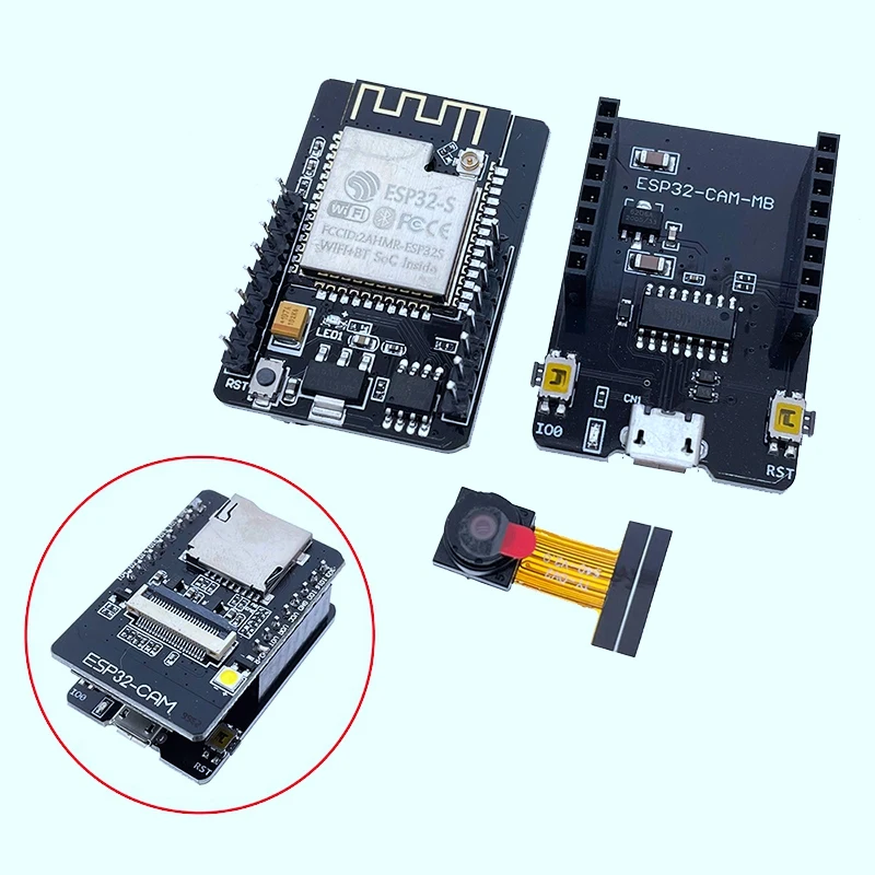 ESP32-CAM-MB USB ESP32  Wifi ESP32 ķ   CH340G 5V  + OV2640 ī޶ + 2.4G ׳ IPX