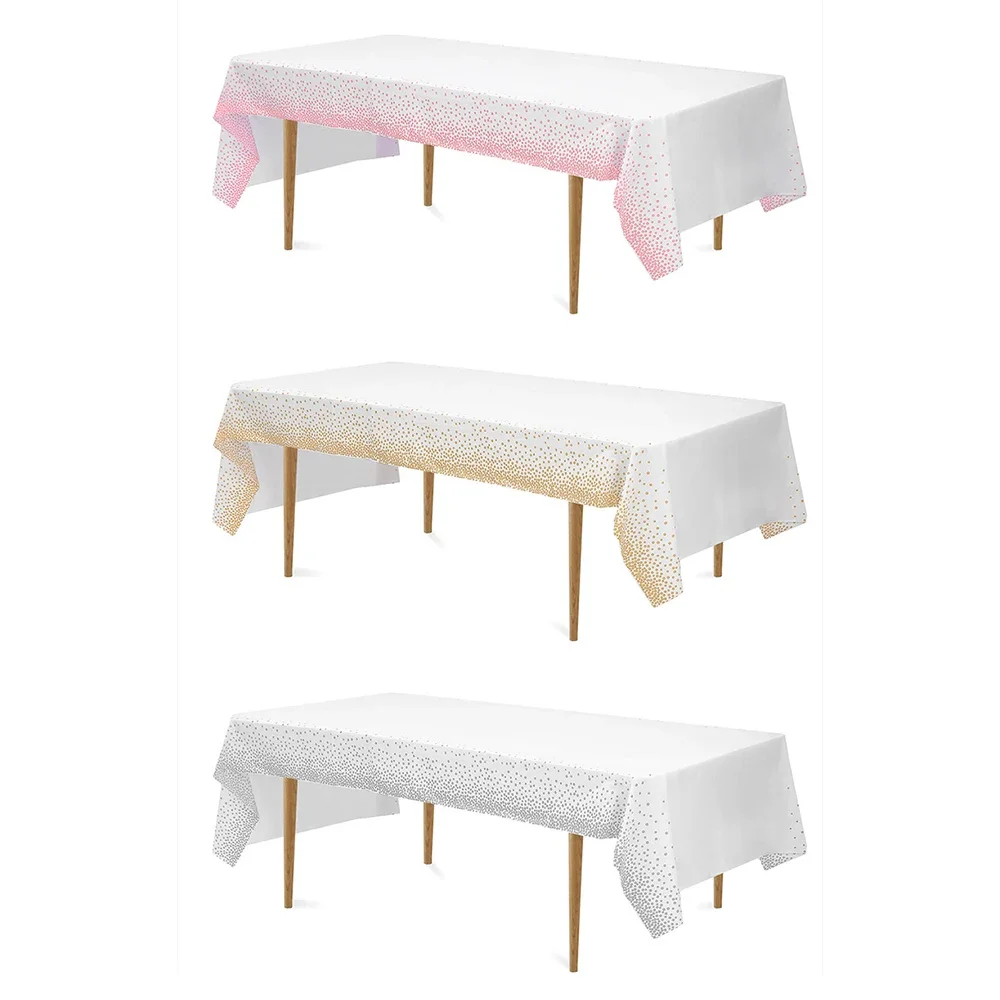 

Disposable Table Cover Dotted Table Runner Design Waterproof Oilproof Tablecloths for Party Wedding Birthday Rectangle Tables