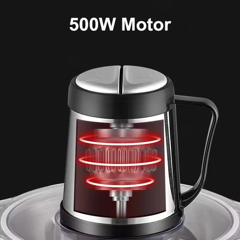 2L 3L 5L Household Stainless Steel Meat Grinder 500W High Power Blender Multifunctional Food Processor Food Chopper Electric 3