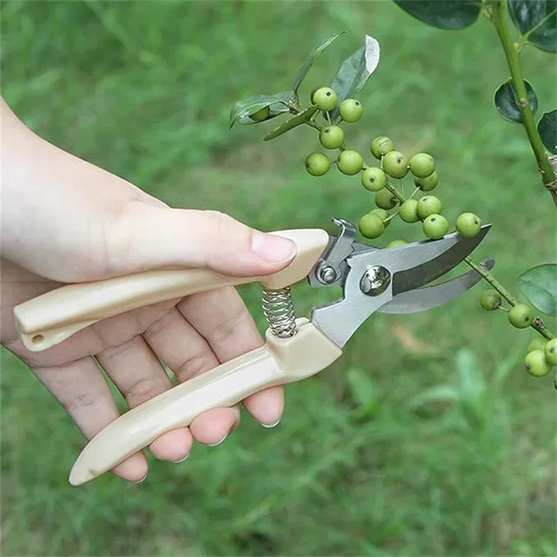 Stainless Steel Pruning Scissors Cutting Multifunctional Flower Tree Branch Bypass Garden Pruner Hand Shear Clipper Tool 2
