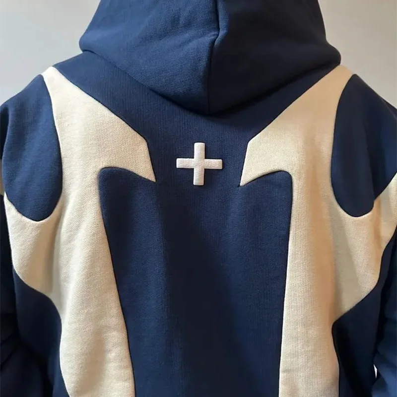 American  Retro Letter Printed Devil Pattern Hoodie Y2k Harajuku Casual Couple Zipper Hoodies Sweatshirt Fashion Street Clothing 6