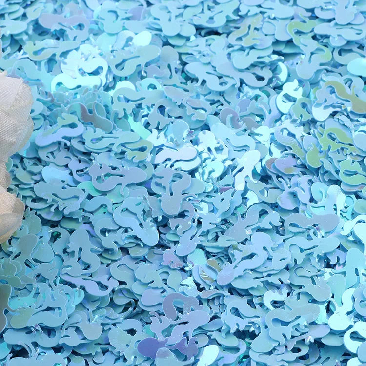 15g iridescente Sparkle Mermaid Glitter Confetti rosa per tema sirena battesimo tavolo Scatter Decor accessori fai da te 13mm