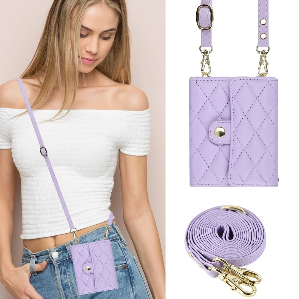 Sleek Cardholder Wallet Case with Long Lanyard Strap