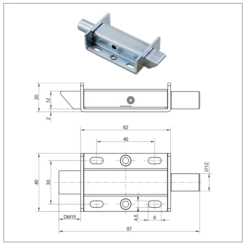 Description Picture 4 of item4-Inch Spring Press Push Pull Telescopic Latch Door Hinge Industrial Equipment Cabinet Door Latch Impact Type Door Lock