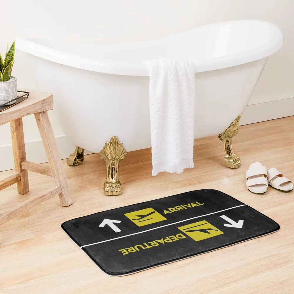 

Aviation Departures Arrivals Bath Mat Toilet Rug Bath Rugs For Bathroom Carpet For Shower Mat