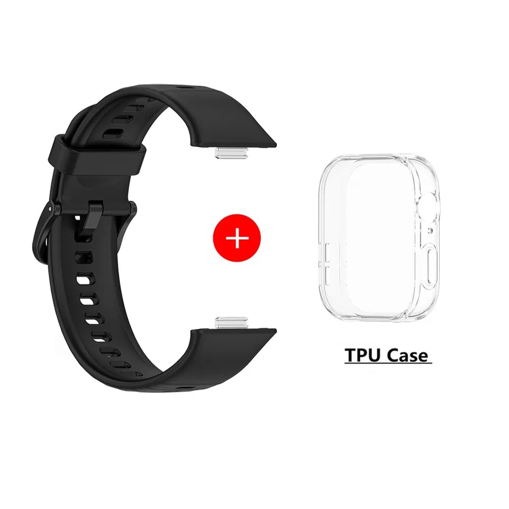 Enhanced Silicone Watch Strap with Case and Screen Protector