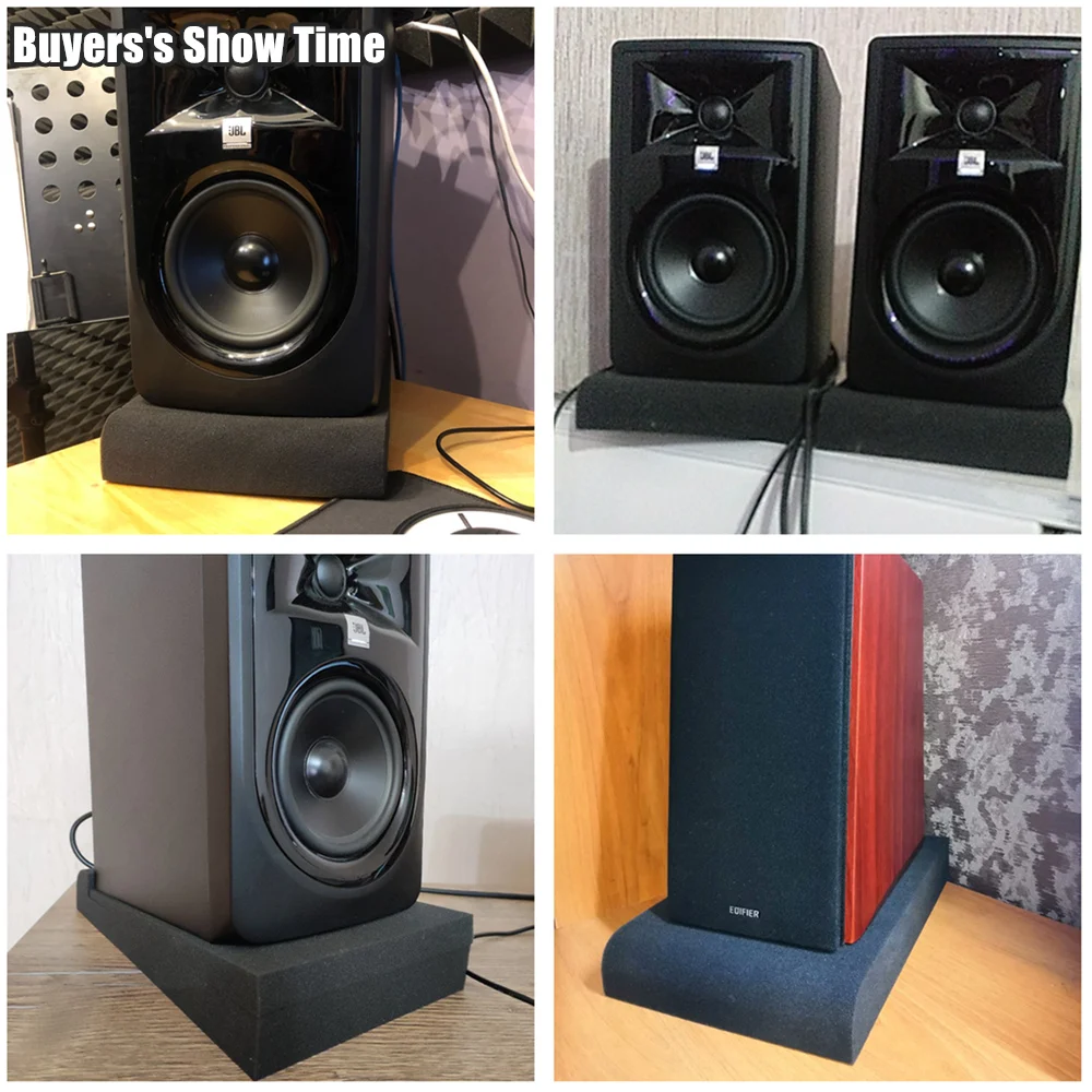 1 Pair 30x20x4.5cm Acoustic Studio Monitor Isolation Speaker Foam Pads for 5 Inch Speakers for Studio Monitor Loudspeakers