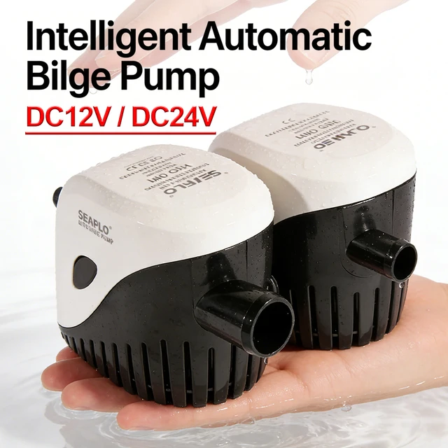 ปั๊มน้ำสำหรับเรือใช้ปั๊มจุ่ม DC12/24V เป็นปั๊มระบายน้ำใต้ท้องเรือแบบอัตโนมัติสำหรับเรือยอชท์หรือเรือเร็ว ปั๊มน้ำสำหรับตู้ปลา 1