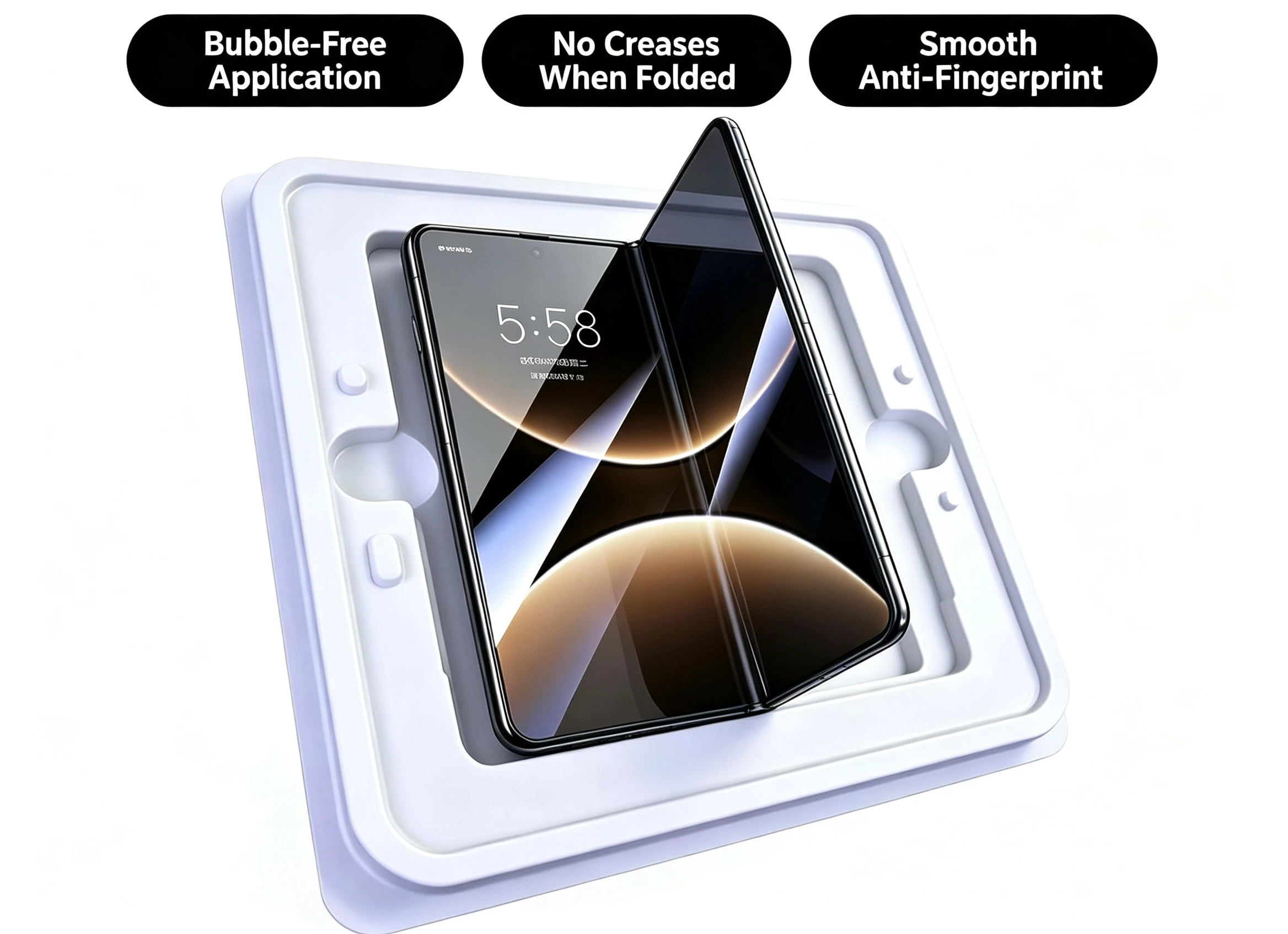 Pellicola Protettiva Opaca HD Trasparente in Idrogel Morbido TPU per Samsung Galaxy Z Fold 8 Ultra Z Fold 7 6 5 Z Flip 8 7 6 5 Protezione Schermo Interno ed Esterno - immagine 3