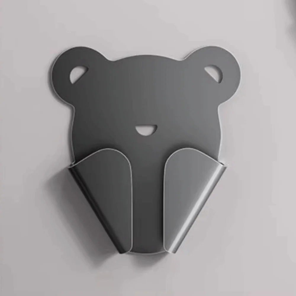 3pcs Wall Mounted Scissor Storage Rack Self-adhesive Punch-Free Scissor Holder Cartoon Practical Scissor Organizer Office Use