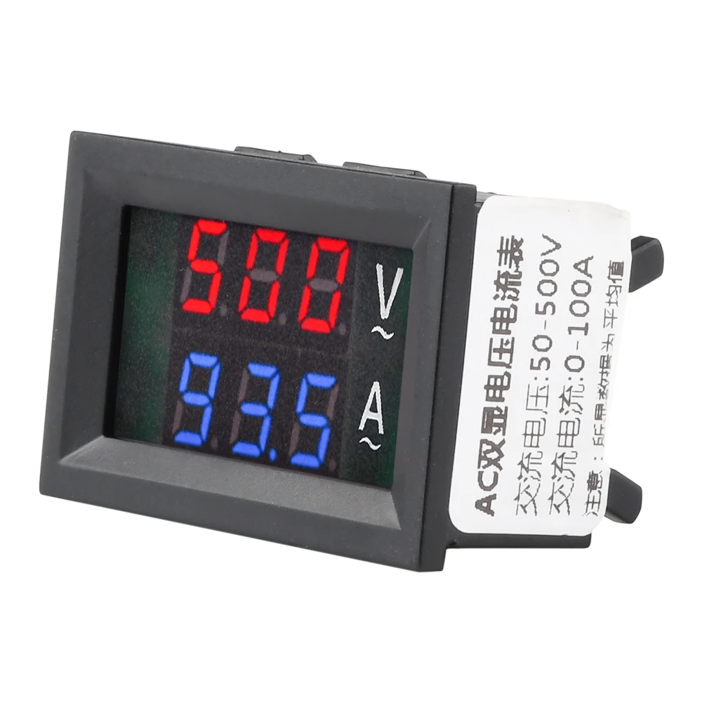 Voltmètre LCD numérique, ampèremètre, tension, courant, testeur, détecteur, AC, 50-500V, 10A, 50A, 220V