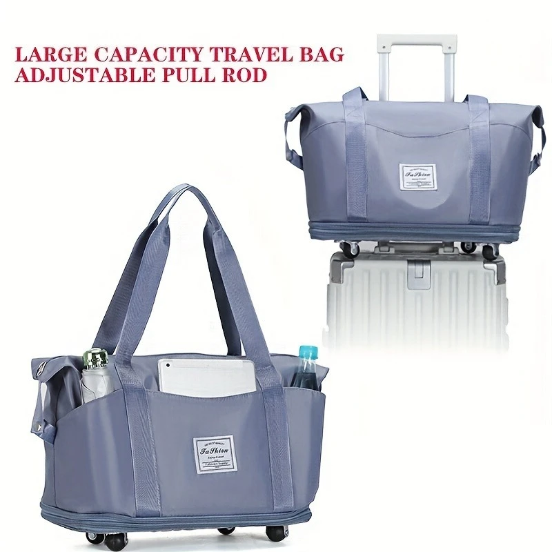 Foldable Travel Luggage Bag With Wheels For Moving And Storage_voghion.com