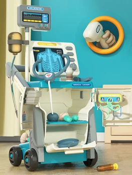 Kids Doctor Kit with Rolling Medical Cart & Sound Effects 1