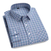 Chemises à carreaux pour hommes, manches longues, en coton, à carreaux, mode formelle, fine, douce, classique, basique, décontractée, vêtements masculins 6XL 5XL, nouvelle collection 2024 1