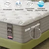 12 Inches Twin XL Mattress Memory Foam Mattress，Twin Hybrid Mattress in a Box Individually Pocket Springs 2