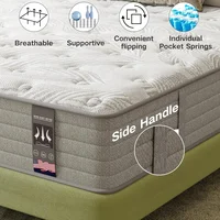 12 Inches Twin XL Mattress Memory Foam Mattress，Twin Hybrid Mattress in a Box Individually Pocket Springs 2