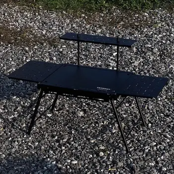 SmiloDon 2 유닛 접이식 IGT 테이블, 야외 알루미늄 합금 경량 휴대용 전술 테이블, 캠핑 IGT 화로 버너 테이블