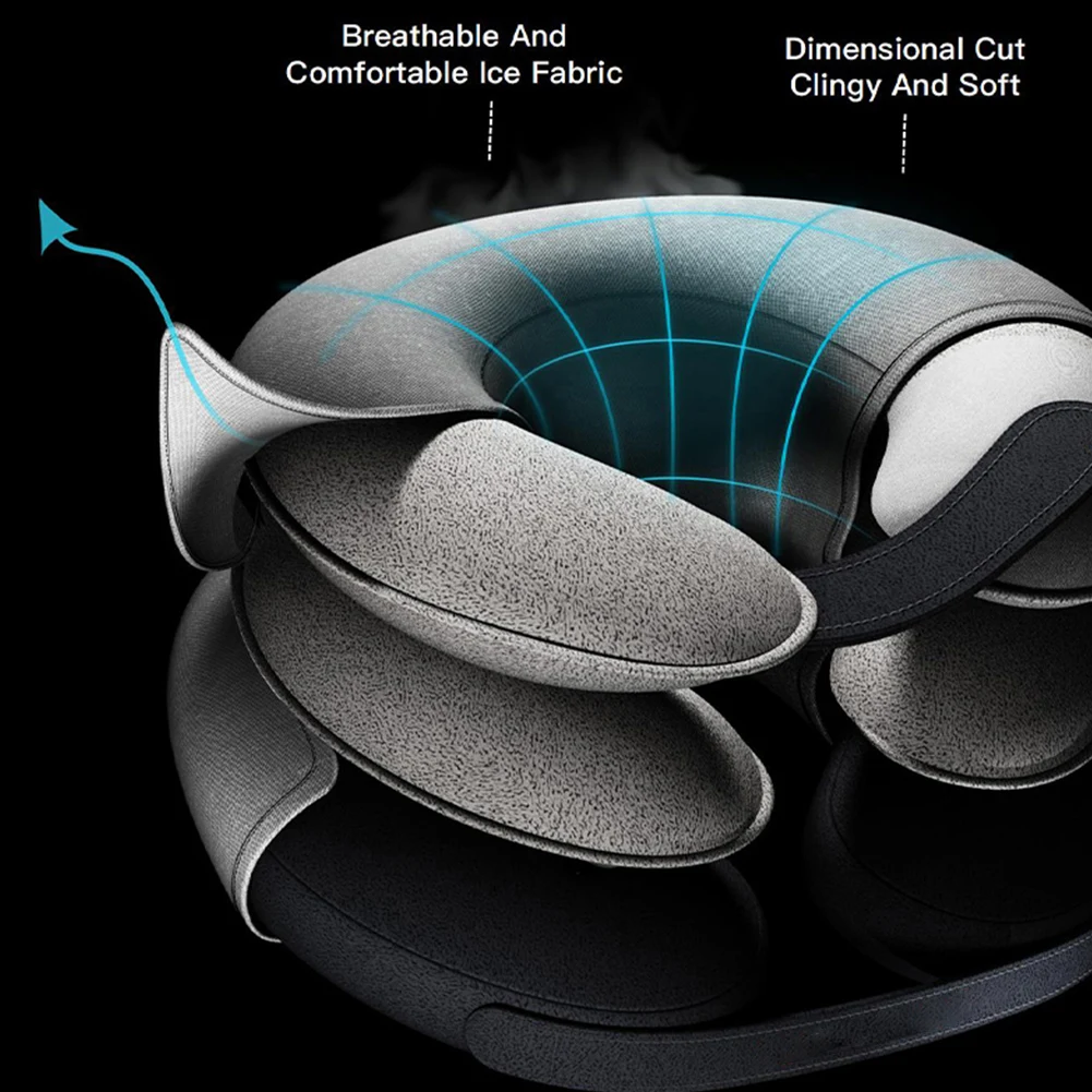 Iatabl Crvical Rlaxation Collar Sparat Iation Pump 3 Tubs Nck Dcomprssion Dvic Pain Rlif Soft for Old_voghion.com
