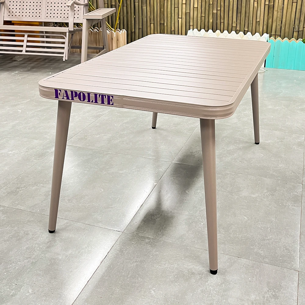 Patio Dining Table and Chair Courtyard Garden Furniture Aluminum Alloy Outdoor Table and Chairs Set for Porch Backyard Lawn