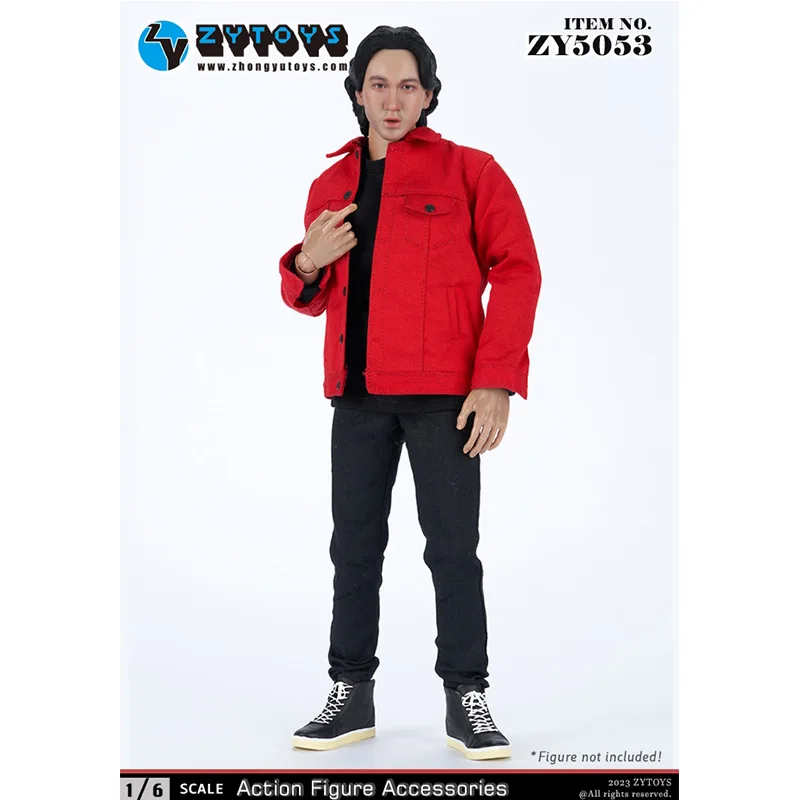 

New Male Clothes 1/6 Scale Red Skirt with Black Pants Classic Costume without Guitar Shoes for 12inch Action Figures Body Doll