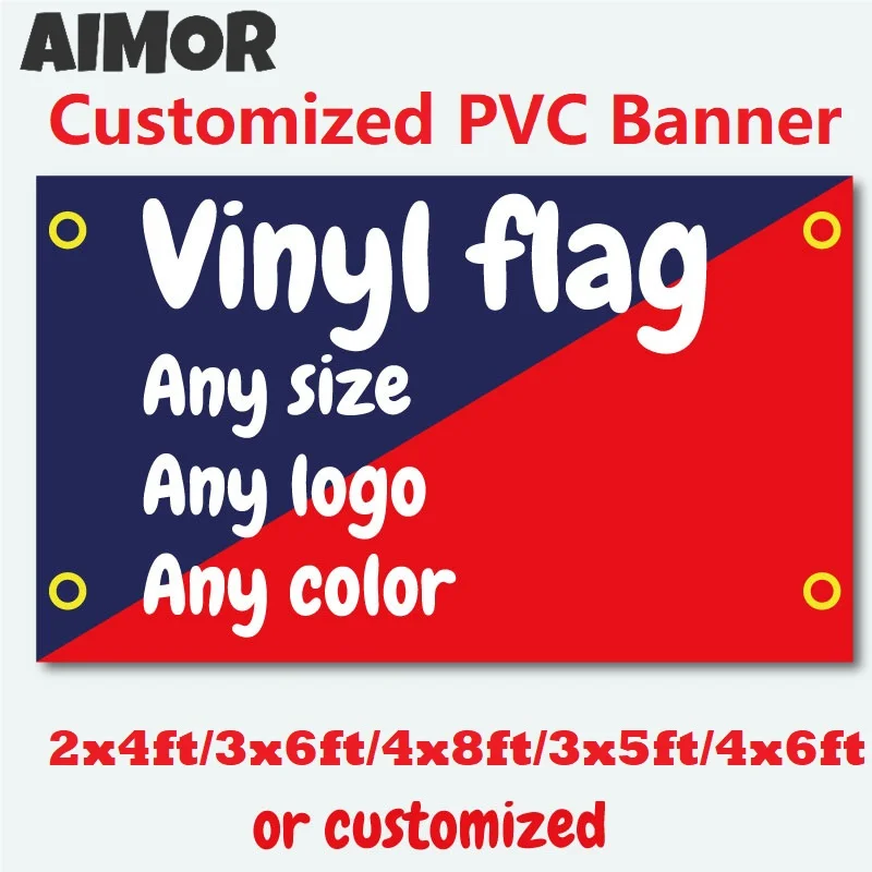 

AIMOR Advertising Customization Banner Outdoor Spray Cloth DIY LOGO Advertising Background Print Pvc Viny Waterproof Sunscreen