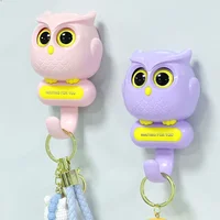 Creative Wall Hanger Automatic Open Close Eyes Owl Key Holder Key Hanger Storage Hook for Hanging Towels Hats Coat Bags Key 1