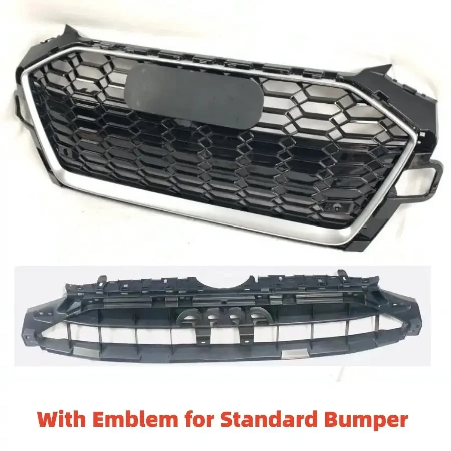 

Front Bumper Grille Front Sport Grill Racing Grill Car Bumper Grill for Audi A4/S4 2020 2021 2022 For RS4/S4 Grill Style