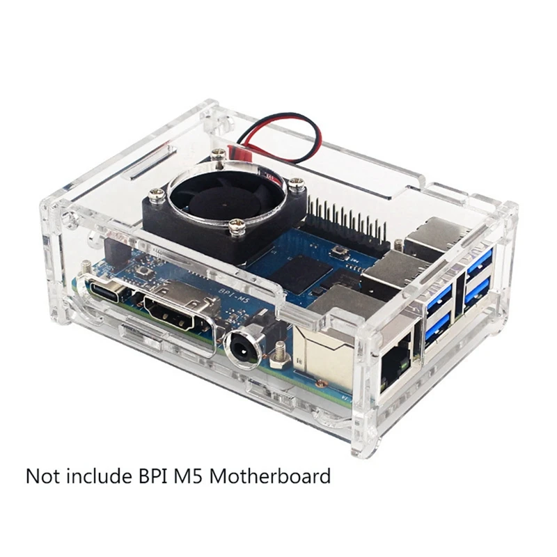 Acrylic Case Transparent Shell for Banana Pi M5 Banana Pi BPI-M5 Development Board Protective Shell