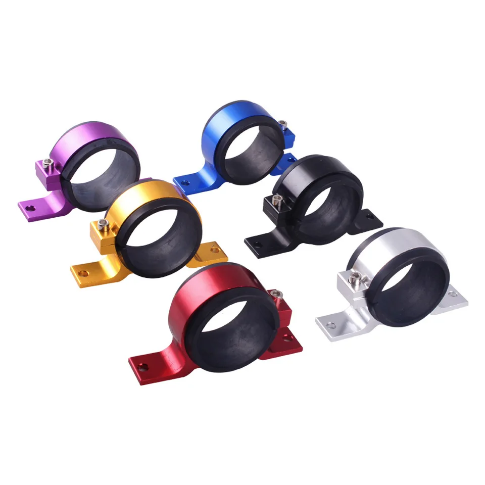 Morsetto per filtro, supporto per pompa a gas, staffa di montaggio per montaggio pompa carburante per auto in lega di alluminio da 60 mm Supporto per filtro singolo(ROSSO