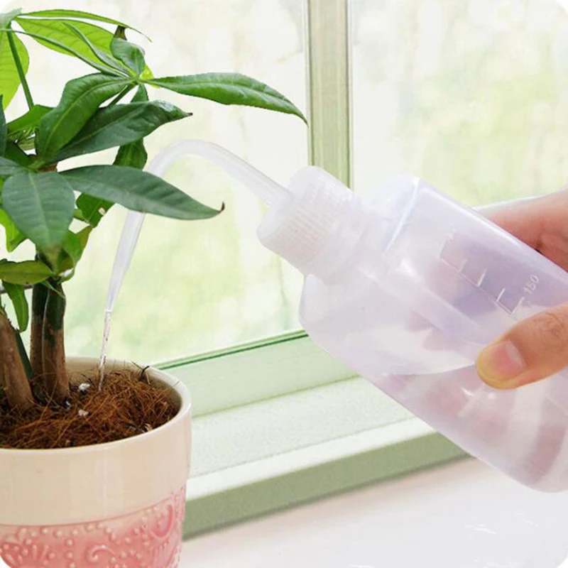 1 Piece of Water Bottle 150/250/500ML Teaching Equipment Long Curved Meat Transparent Water Bottle Liquid Container Spray